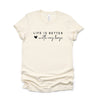 Life is Better with My Boys Heart Short Sleeve Crewnneck Tee