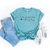 Life is Better with My Boys Heart Short Sleeve Crewnneck Tee