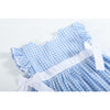 Light Blue Gingham Ruffle Bow Dress