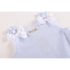 Light Blue Seersucker Ruffle Dress