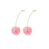 Light Pink Marbled Cherry Drop Earrings