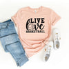 Live Love Basketball Short Sleeve Crewnneck Tee