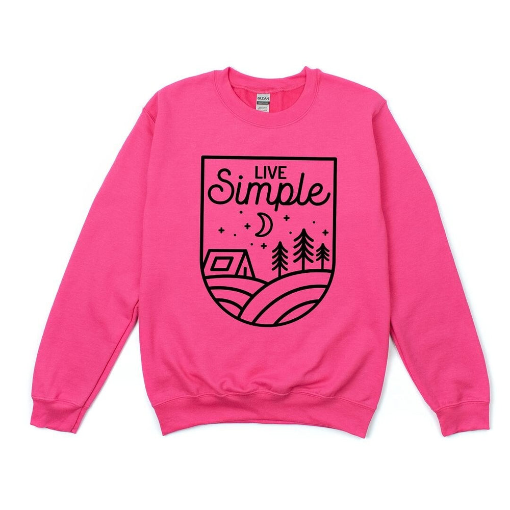 Live Simple Tent Graphic Sweatshirt