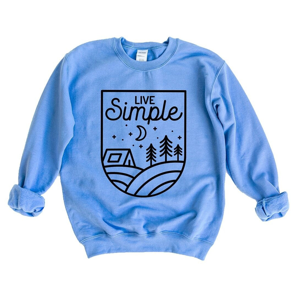 Live Simple Tent Graphic Sweatshirt