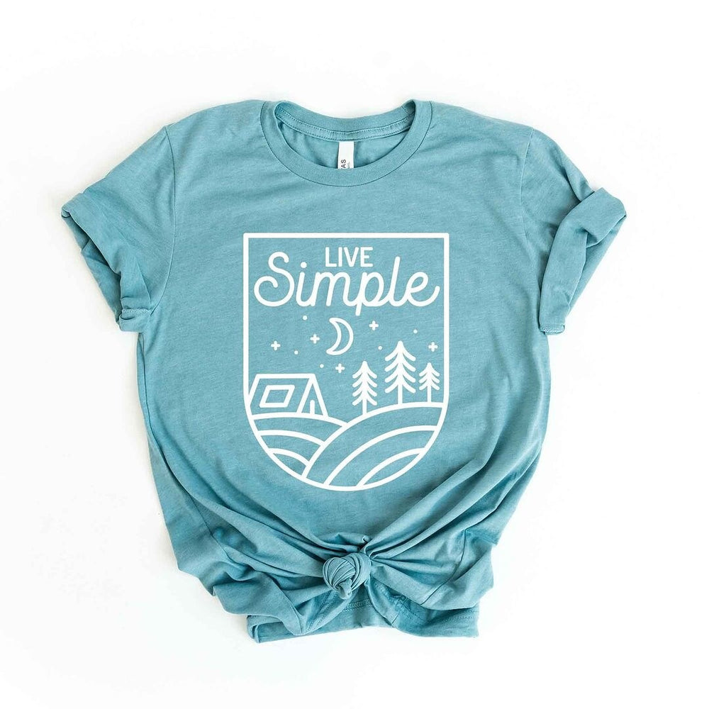 Live Simple Tent Short Sleeve Crewnneck Tee