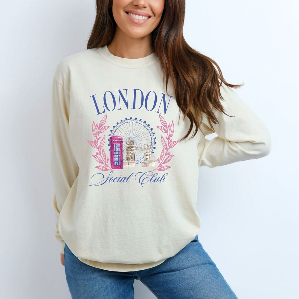 London Social Club Garment Dyed Long Sleeve