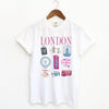 London Travel Chart Garment Dyed Tee