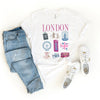 London Travel Chart Short Sleeve Crewnneck Tee