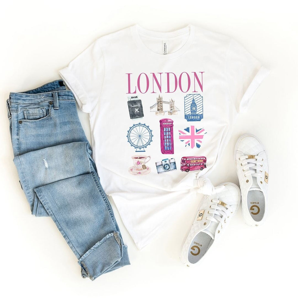 London Travel Chart Short Sleeve Crewnneck Tee