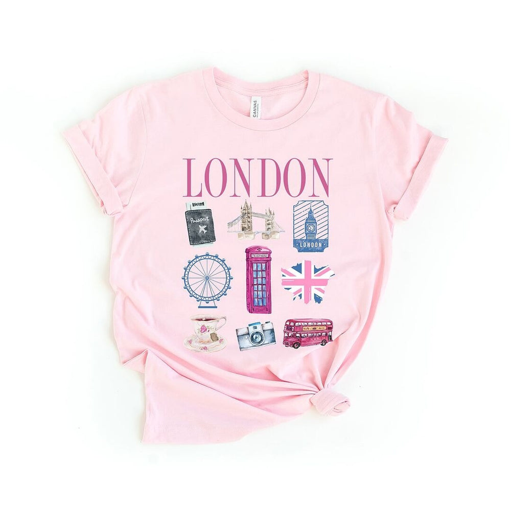 London Travel Chart Short Sleeve Crewnneck Tee