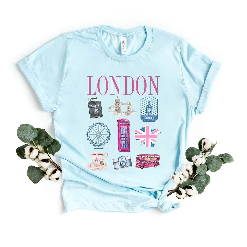 London Travel Chart Short Sleeve Crewnneck Tee