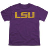 Louisiana State University Distressed Primary Kids T Shirt for Youth Boys and Girls