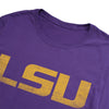 Louisiana State University Simple Distressed Logo Unisex Adult Premium T Shirt