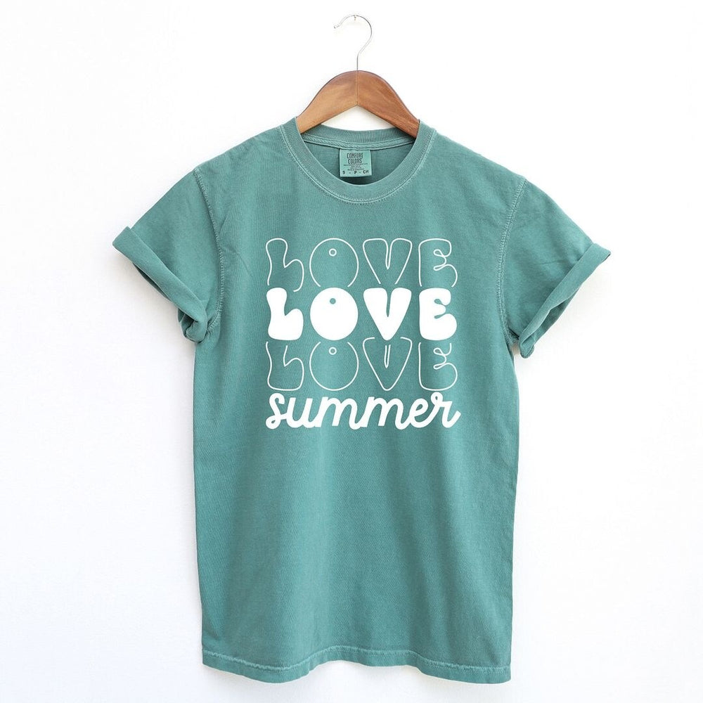 Love Summer Stacked Garment Dyed Tee