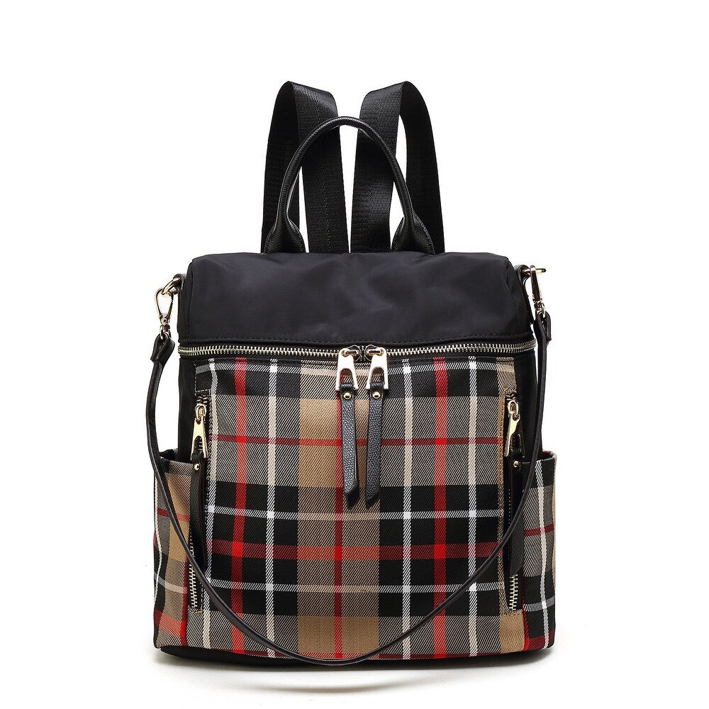 MKF Collection Nishi Plaid-Backpack by Mia K.