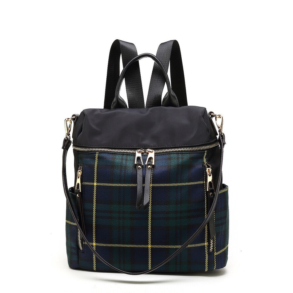 MKF Collection Nishi Plaid-Backpack by Mia K.