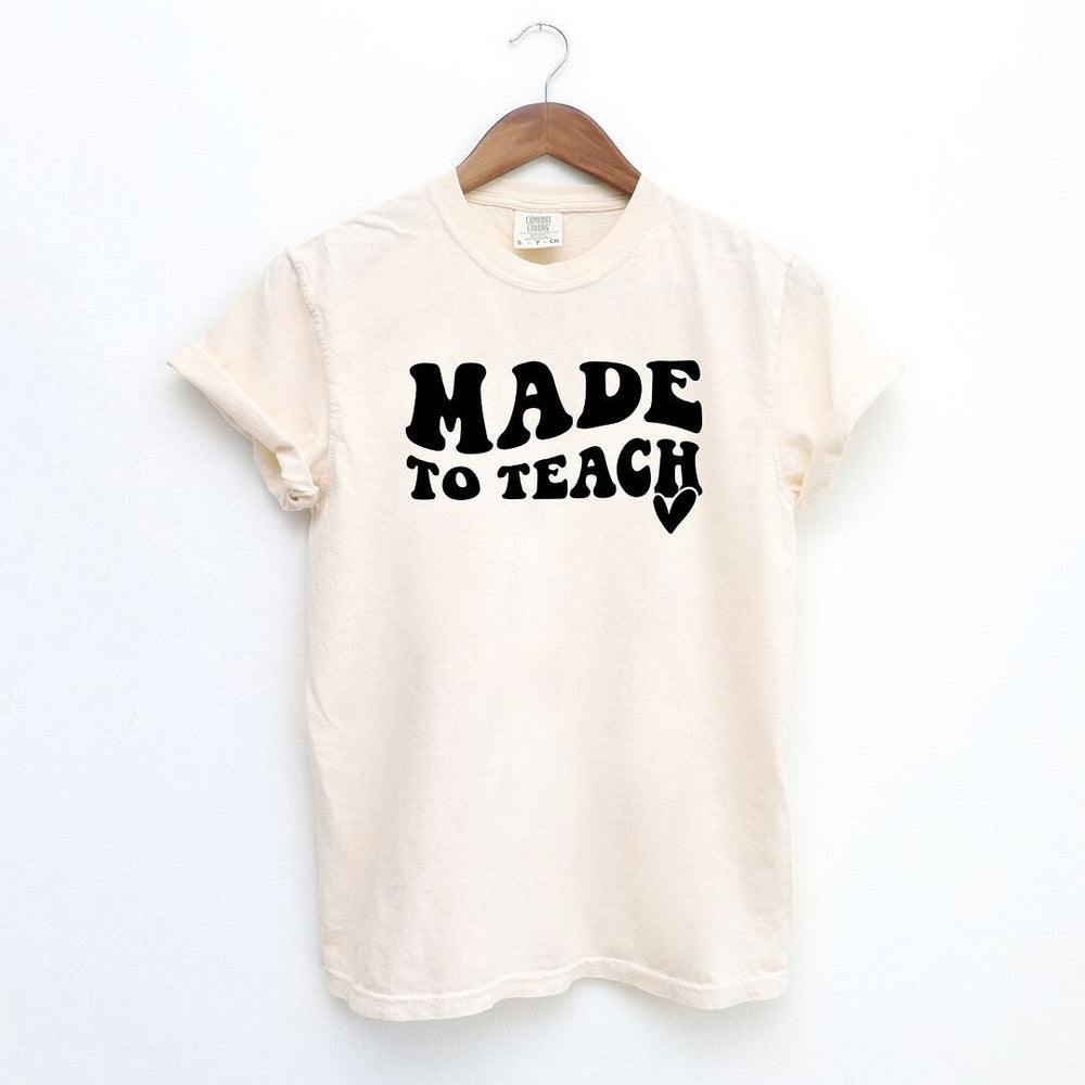 Made to Teach Wavy Heart Garment Dyed Tee