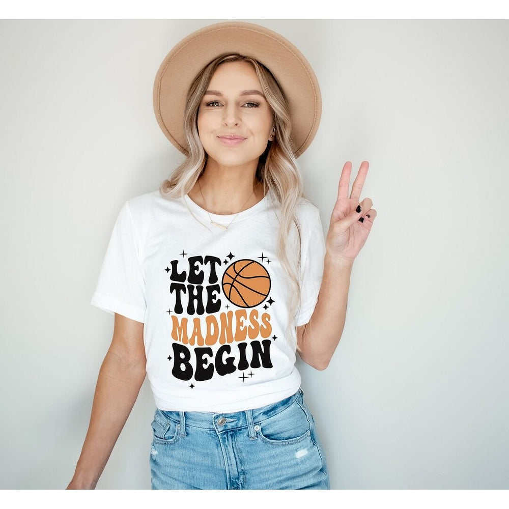 Madness Begin Basketball Short Sleeve Crewnneck Tee