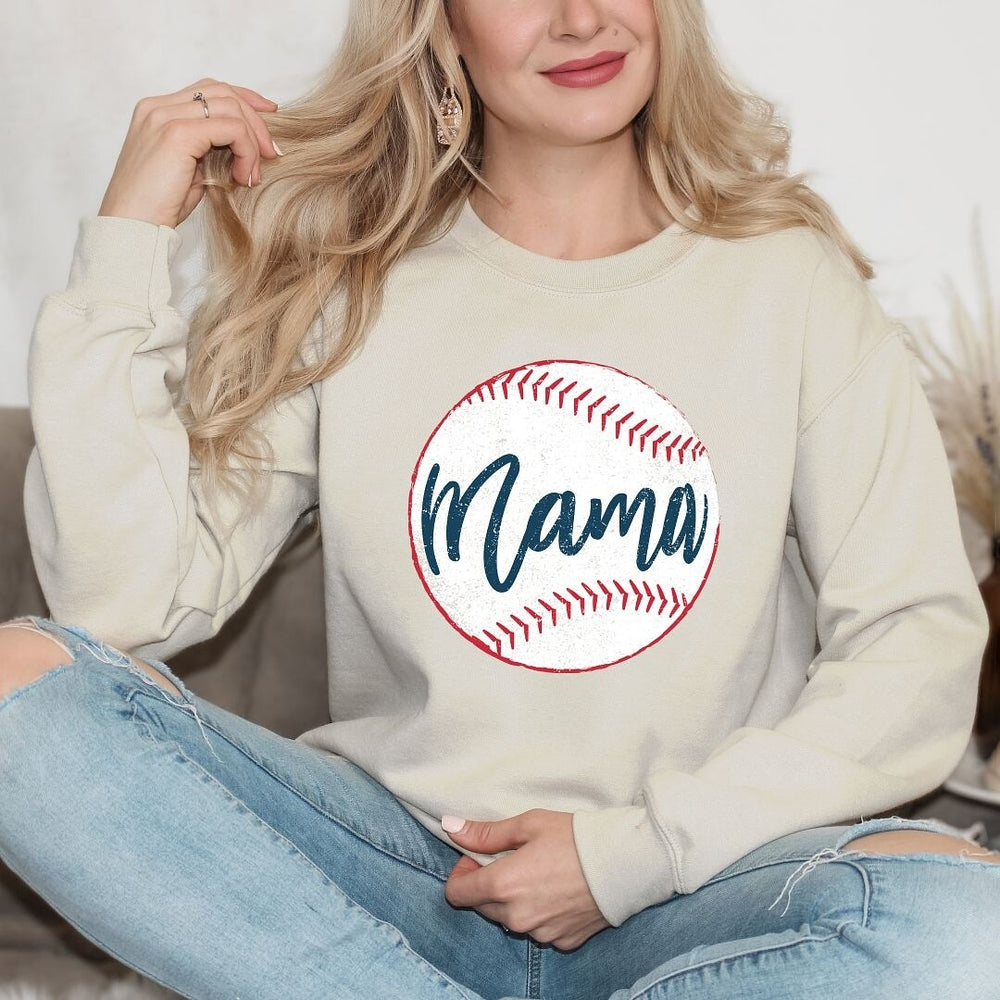 Mama Baseball Graphic Sweatshirt