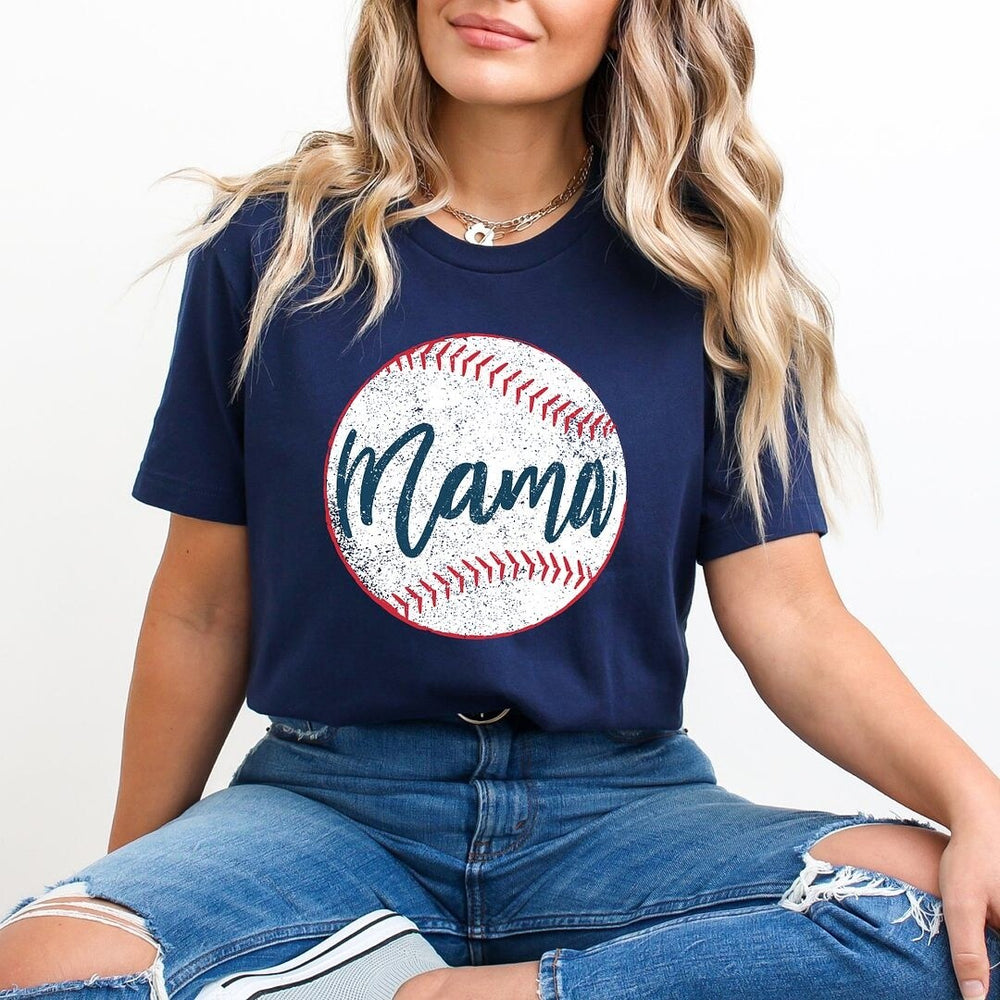 Mama Baseball Short Sleeve Crewnneck Tee