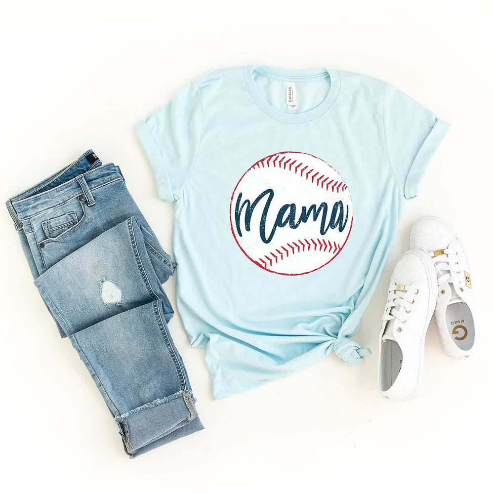 Mama Baseball Short Sleeve Crewnneck Tee