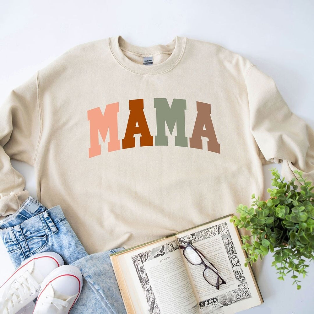 Mama Block Colorful Graphic Sweatshirt