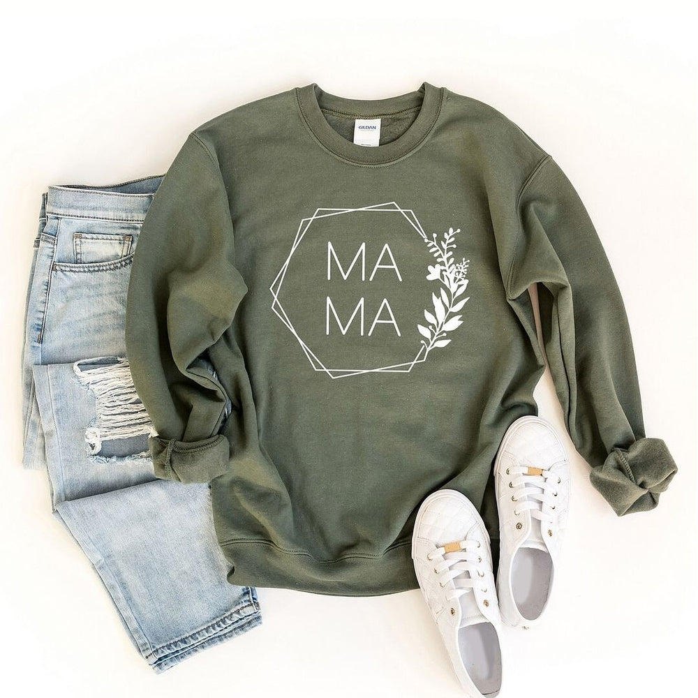 Mama Floral Hexagon Graphic Sweatshirt