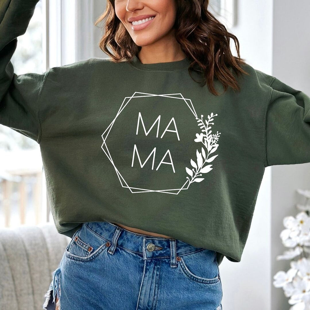 Mama Floral Hexagon Graphic Sweatshirt