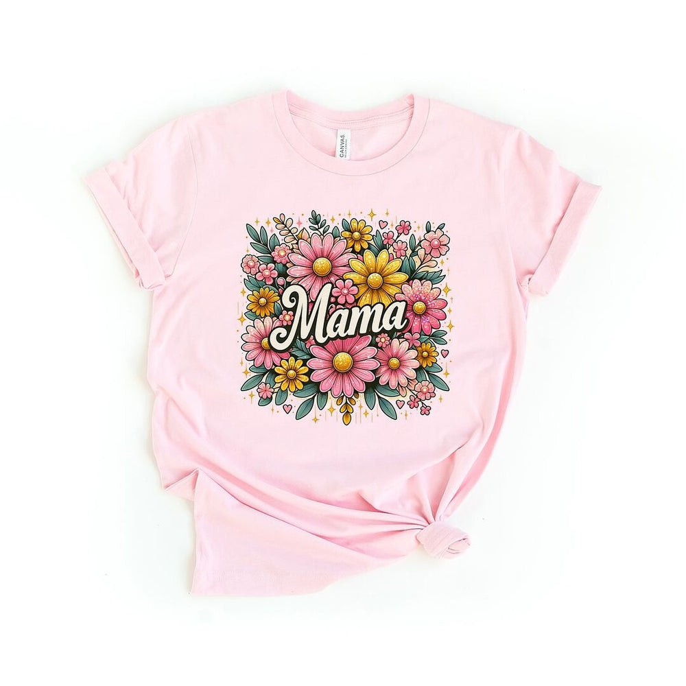 Mama Flower Collage Short Sleeve Crewnneck Tee