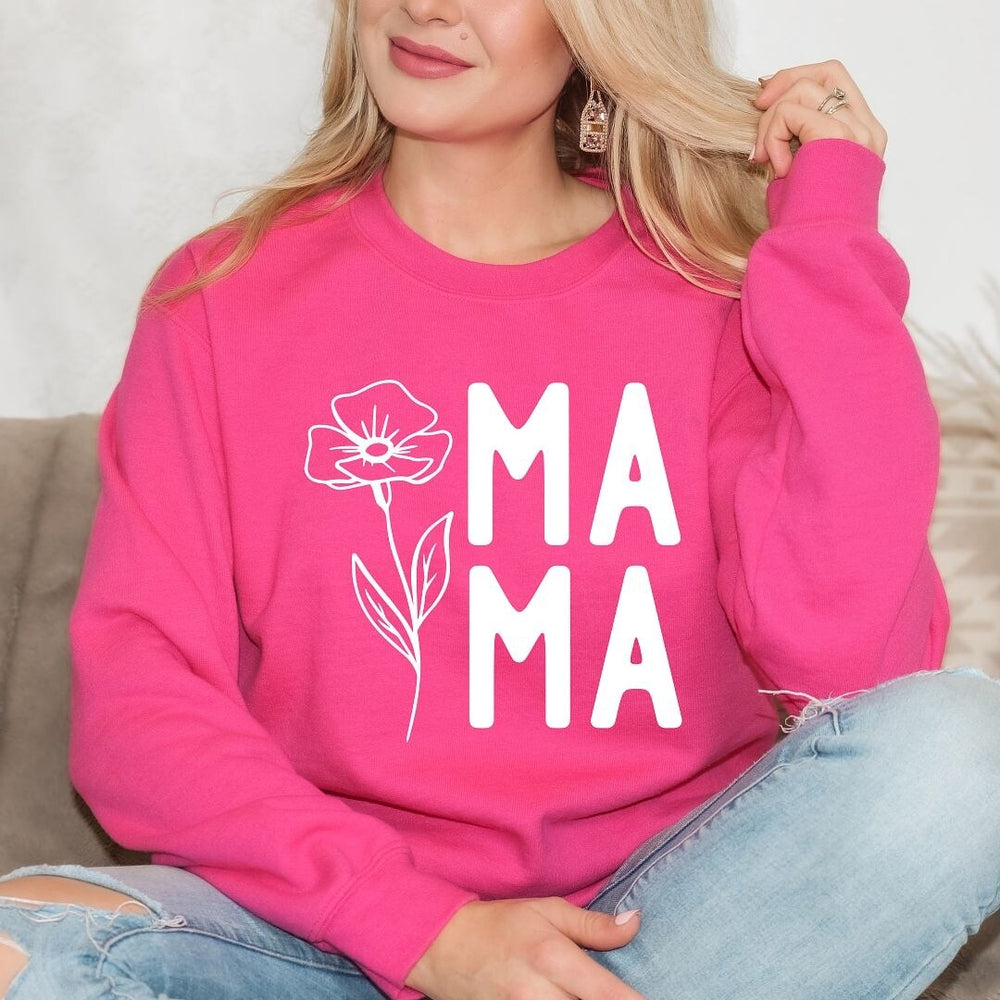 Mama Flower Graphic Sweatshirt