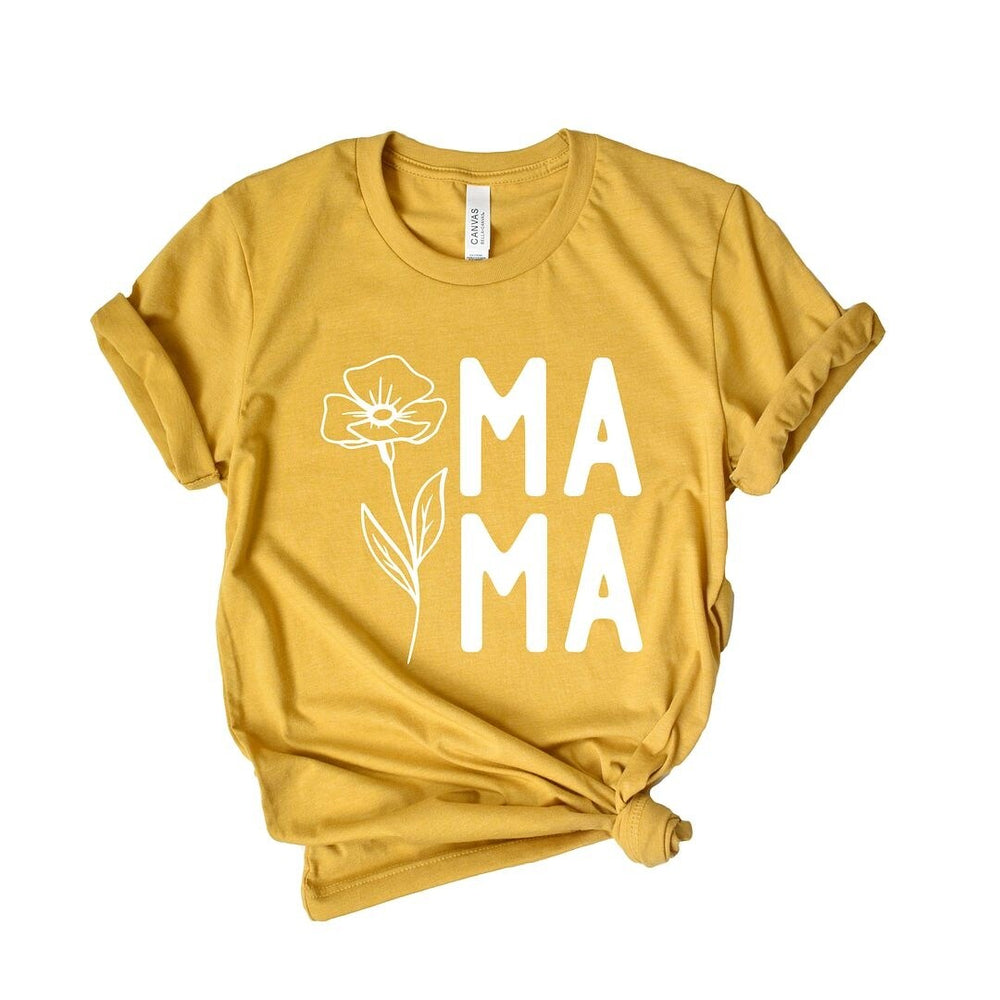 Mama Flower Short Sleeve Crewnneck Tee