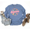 Mama Flowers Circle Garment Dyed Long Sleeve