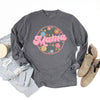 Mama Flowers Circle Garment Dyed Long Sleeve