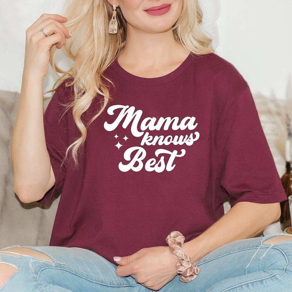 Mama Knows Best Stars Short Sleeve Crewnneck Tee