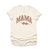 Mama Leopard Lightning Bolt Short Sleeve Crewnneck Tee