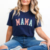 Mama Wavy Checkered Short Sleeve Crewnneck Tee