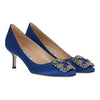 Manolo Blahnik Womens Blue Pump