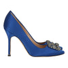 Manolo Blahnik Womens Blue Pump