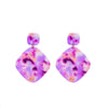 Marbled Purple Drop Earrings