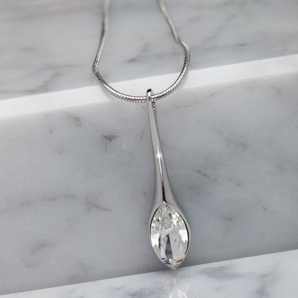 Marquis Crystal Bar Pendant Necklace