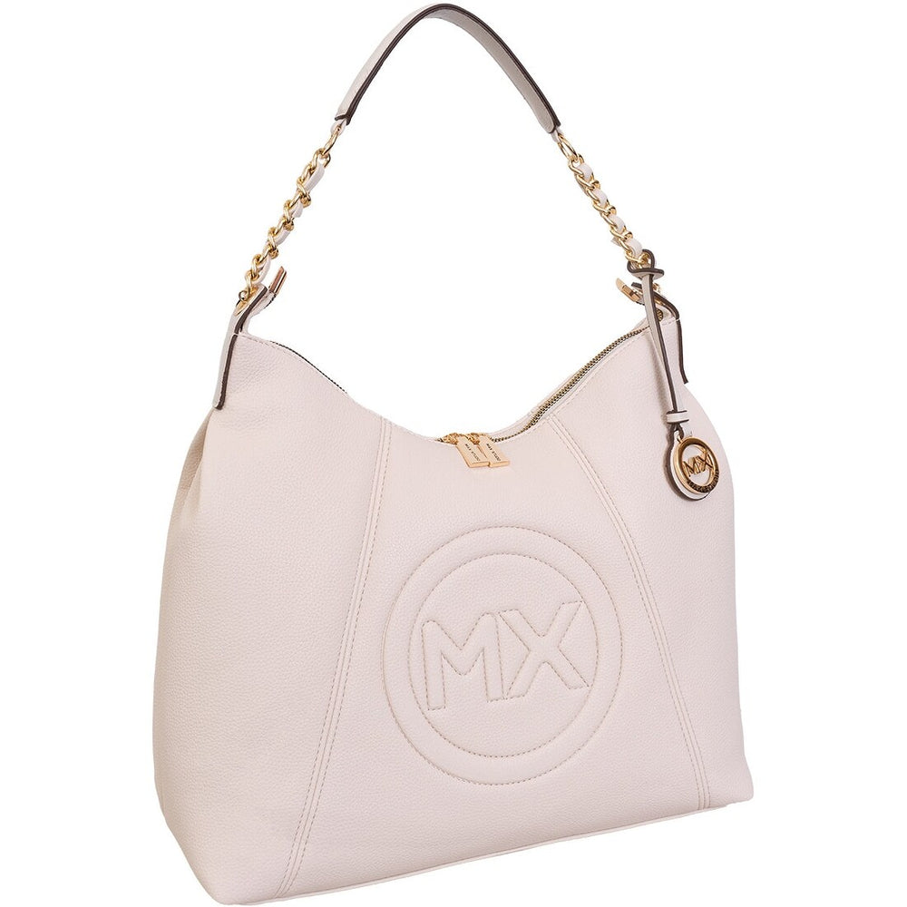 Max Studio Pebble Signaure Chain Slouchy Hobo Tote