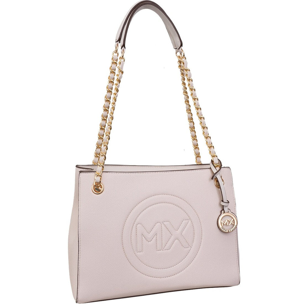 Max Studio Pebble Signaure Chain Tote