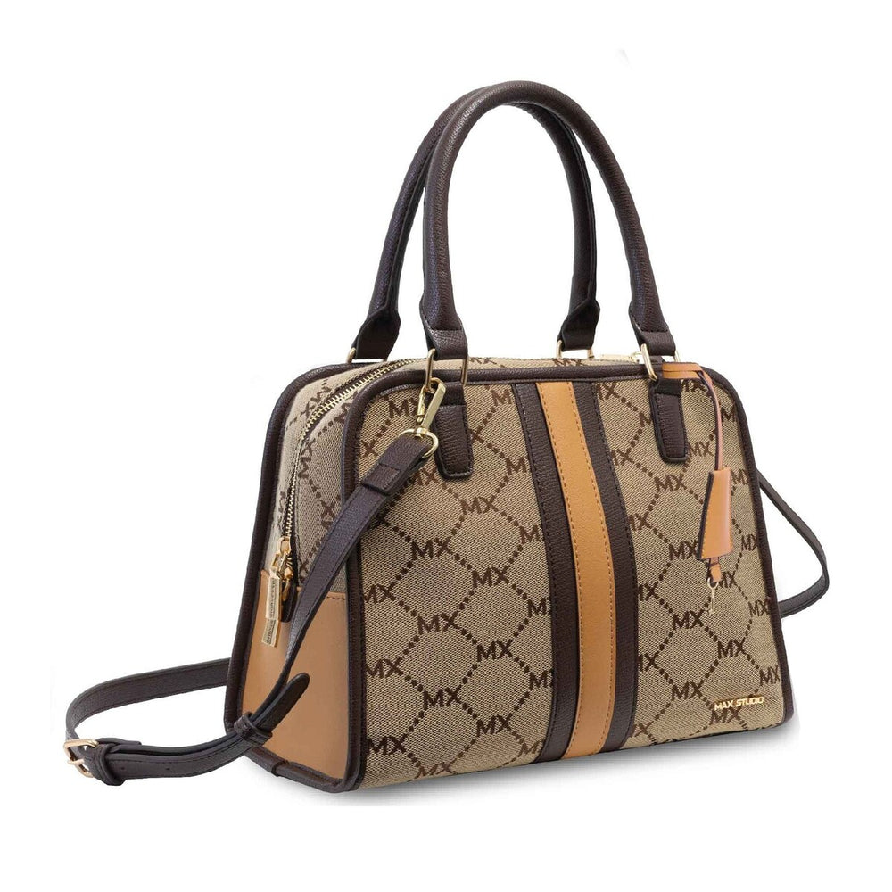 Max Studio Signature Print Jacquard Satchel