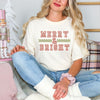 Merry And Bright Checkered Garment Dyed Tee