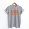 Merry And Bright Checkered Garment Dyed Tee