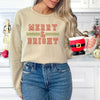 Merry And Bright Checkered Graphic Sweatshirt