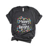 Merry And Bright Lights Short Sleeve Crewnneck Tee