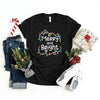 Merry And Bright Lights Short Sleeve Crewnneck Tee