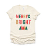 Merry And Bright Mountains Short Sleeve Crewnneck Tee