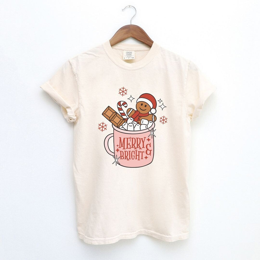 Merry And Bright Mug Garment Dyed Tee